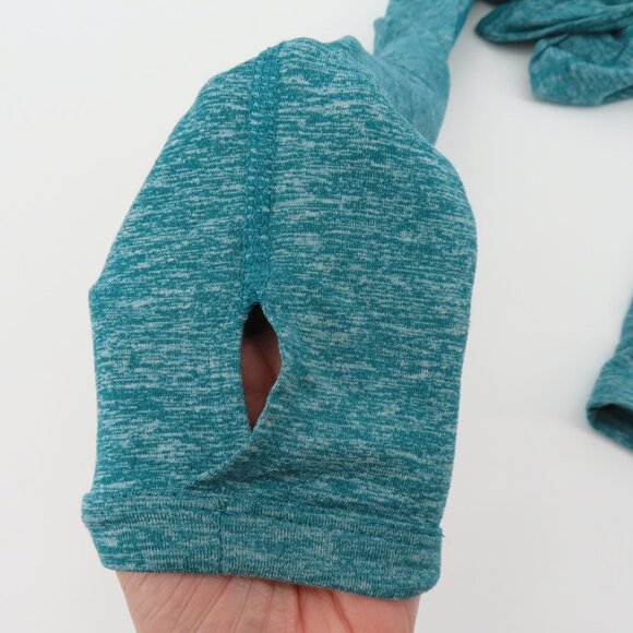 Nike Womens Extra Small XS Teal Green Heathered Pullover Quarter Zip Dri Fit - Picture 6 of 13